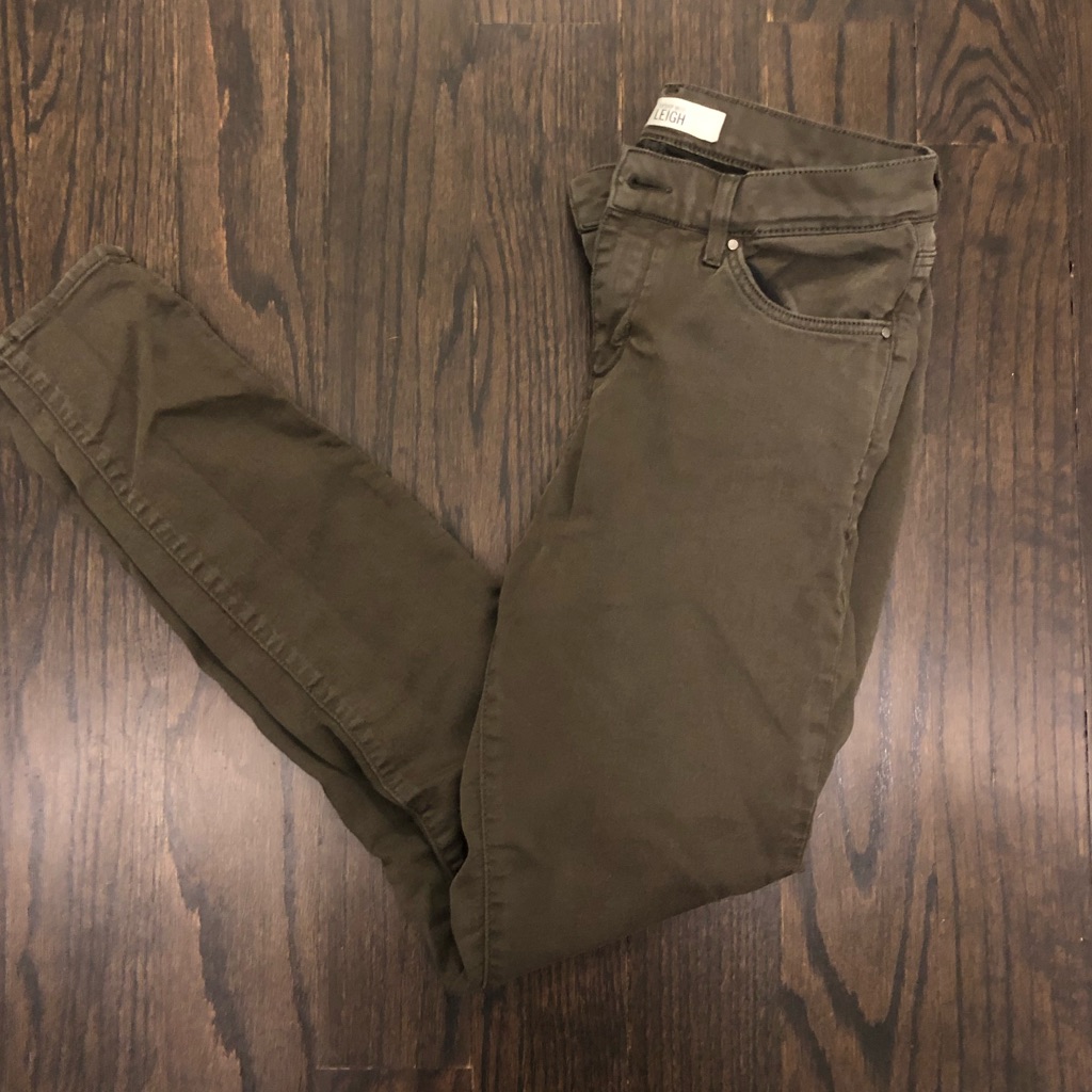 Topshop Leigh Green Skinny Jeans